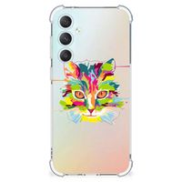 Samsung Galaxy S23 FE Stevig Bumper Hoesje Cat Color - thumbnail