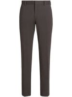 Zegna pantalon de costume à coupe fuselée - Marron