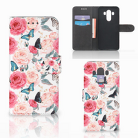 Huawei Mate 10 Pro Hoesje Butterfly Roses - thumbnail