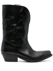 Golden Goose bottes en cuir d'inspiration western - Noir