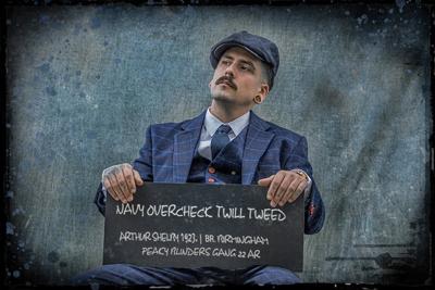 Maatpak Voor Heren | 3-delig Pak | Marineblauw Overcheck Twill | Arthur Shelby | Peaky Blinders | Peaky Blinders