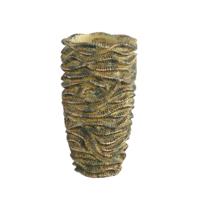 PTMD bloempot waves bruin hoog m 32 cm | 4 stuks