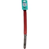 YAGO Zwart en rood lederen halsband Zacht en verstelbaar voor grote hond, maat L 43-52 cm