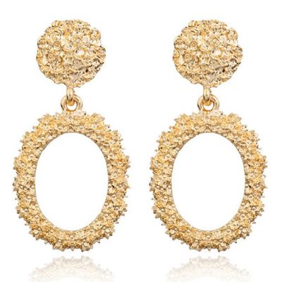Cilla Chunky Ovale Oorbellen - Gold