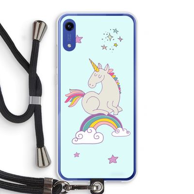 Regenboog eenhoorn: Honor Play 8A Transparant Hoesje met koord