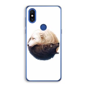 Yin Yang Wolves: Xiaomi Mi Mix 3 Transparant Hoesje