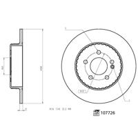 Remschijf FEBI BILSTEIN, Remschijftype: Massief, Inbouwplaats: Achteras, u.a. für Mercedes-Benz - thumbnail