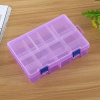 Dubbellaags 8 slots" Plastic sieraden doos organisator opslagcontainer met verstelbare Dividers(Purple)"