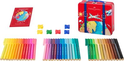 Faber Castell Viltstiften Connector in reiskoffer - inhoud 46 stuks