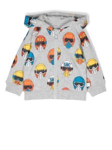 Stella McCartney Kids hoodie zippé à imprimé graphique - Gris