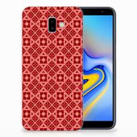 Samsung Galaxy J6 Plus (2018) TPU bumper Batik Rood - thumbnail