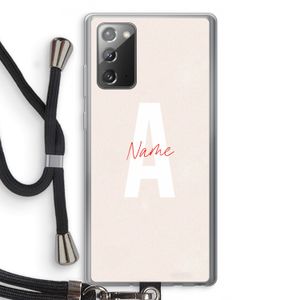 Strawberry Milkshake: Samsung Galaxy Note 20 / Note 20 5G Transparant Hoesje met koord