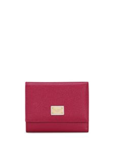 Dolce & Gabbana logo-plaque compact wallet - Rouge