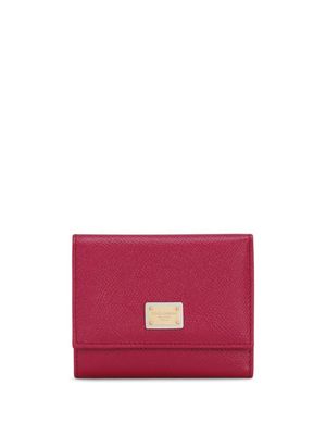 Dolce & Gabbana petit portefeuille à plaque logo - Rouge