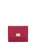 Dolce & Gabbana logo-plaque compact wallet - Rouge