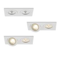 LED-inbouwspot set 3 stuks Sienna dubbel wit 2700K 10W