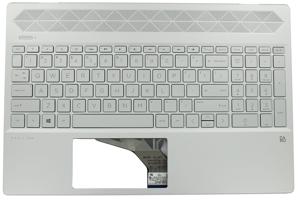 Hp laptop toetsenbord qwerty us + top cover, bl- zilver