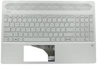 Hp laptop toetsenbord qwerty us + top cover, bl- zilver