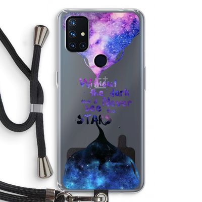 Stars quote: OnePlus Nord N10 5G Transparant Hoesje met koord