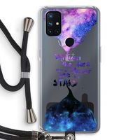 Stars quote: OnePlus Nord N10 5G Transparant Hoesje met koord