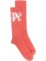 Palm Angels chaussettes à logo en jacquard - Rose