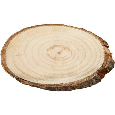 Creativ Company Houten schijf met bast, afm 9,5x6 cm, dikte 6 mm, 12 stuk/ 1 doos