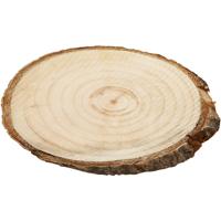 Creativ Company Houten schijf met bast, afm 9,5x6 cm, dikte 6 mm, 12 stuk/ 1 doos