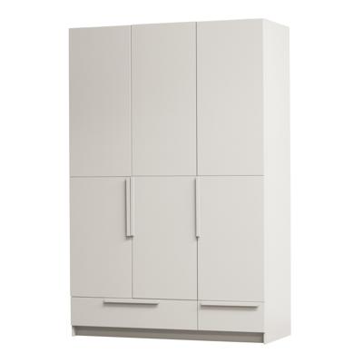 WOOOD Kledingkast 'Pure' Grenenhout, 3-deurs, kleur Dust