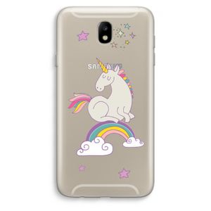 Regenboog eenhoorn: Samsung Galaxy J7 (2017) Transparant Hoesje
