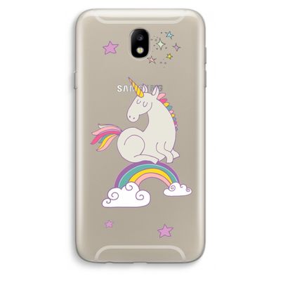 Regenboog eenhoorn: Samsung Galaxy J7 (2017) Transparant Hoesje