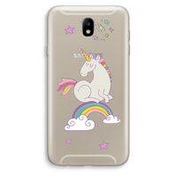 Regenboog eenhoorn: Samsung Galaxy J7 (2017) Transparant Hoesje