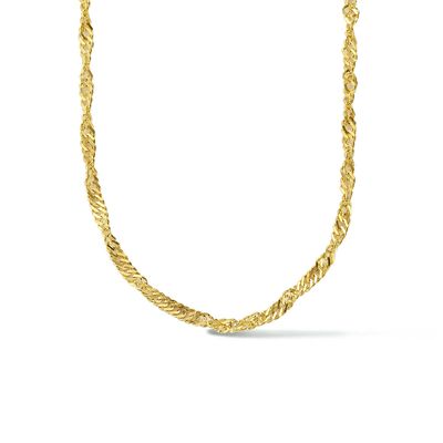 Ketting Singapore staal goudkleurig 3 mm 45-50 cm