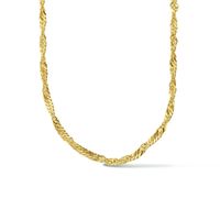 Ketting Singapore staal goudkleurig 3 mm 45-50 cm