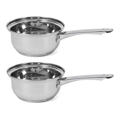 Gerimport Steelpan Manhatten - 2x - 1,5 liter - sauspan - 14 cm - o.a. voor saus en jus