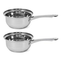 Gerimport Steelpan Manhatten - 2x - 1,5 liter - sauspan - 14 cm - o.a. voor saus en jus