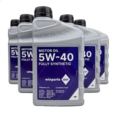 Motorolie Winparts GO! 5W40 Fullsynthetic A3/B3 5L WP05003