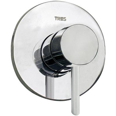 Douchekraan Tres Alplus | Inbouw | Mengkraan | Excl.Inbouwdeel | 1-weg | Rond | Chroom