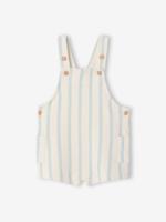 Bedrukte korte sweater van fleece voor baby's blauw, gestreept
