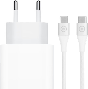 Apple Power Delivery Oplader 20W + Usb C Kabel Nylon Wit 1,5m