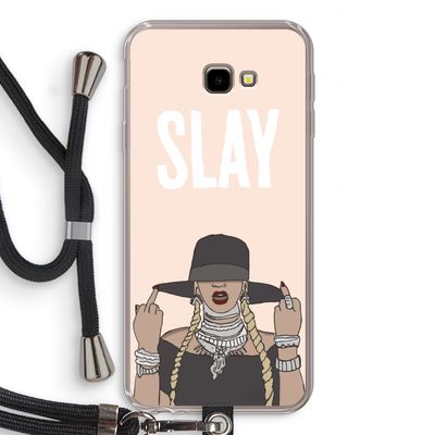 Slay All Day: Samsung Galaxy J4 Plus Transparant Hoesje met koord