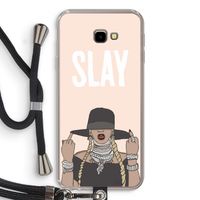 Slay All Day: Samsung Galaxy J4 Plus Transparant Hoesje met koord