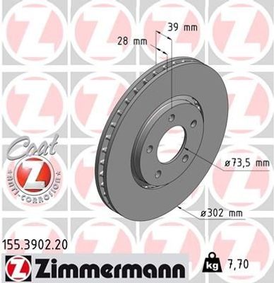 Remschijf Coat Z 155390220