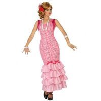 Flamenco danseres jurk roze voor dames XL (42-44)  -