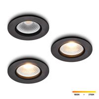LED-inbouwspot Udis zwart dimbaar IP65