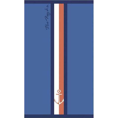 Strandhanddoek Secaneta Portals Marineblauw 90 x 165 cm Jacquard