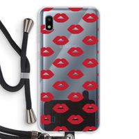 Lips: Samsung Galaxy A10 Transparant Hoesje met koord