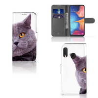 Samsung Galaxy A20e Telefoonhoesje met Pasjes Kat - thumbnail