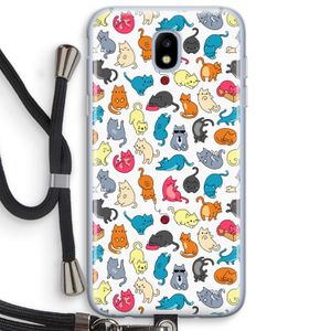Kleurrijke katten: Samsung Galaxy J5 (2017) Transparant Hoesje met koord