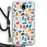 Kleurrijke katten: Samsung Galaxy J5 (2017) Transparant Hoesje met koord