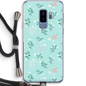 Small white flowers: Samsung Galaxy S9 Plus Transparant Hoesje met koord